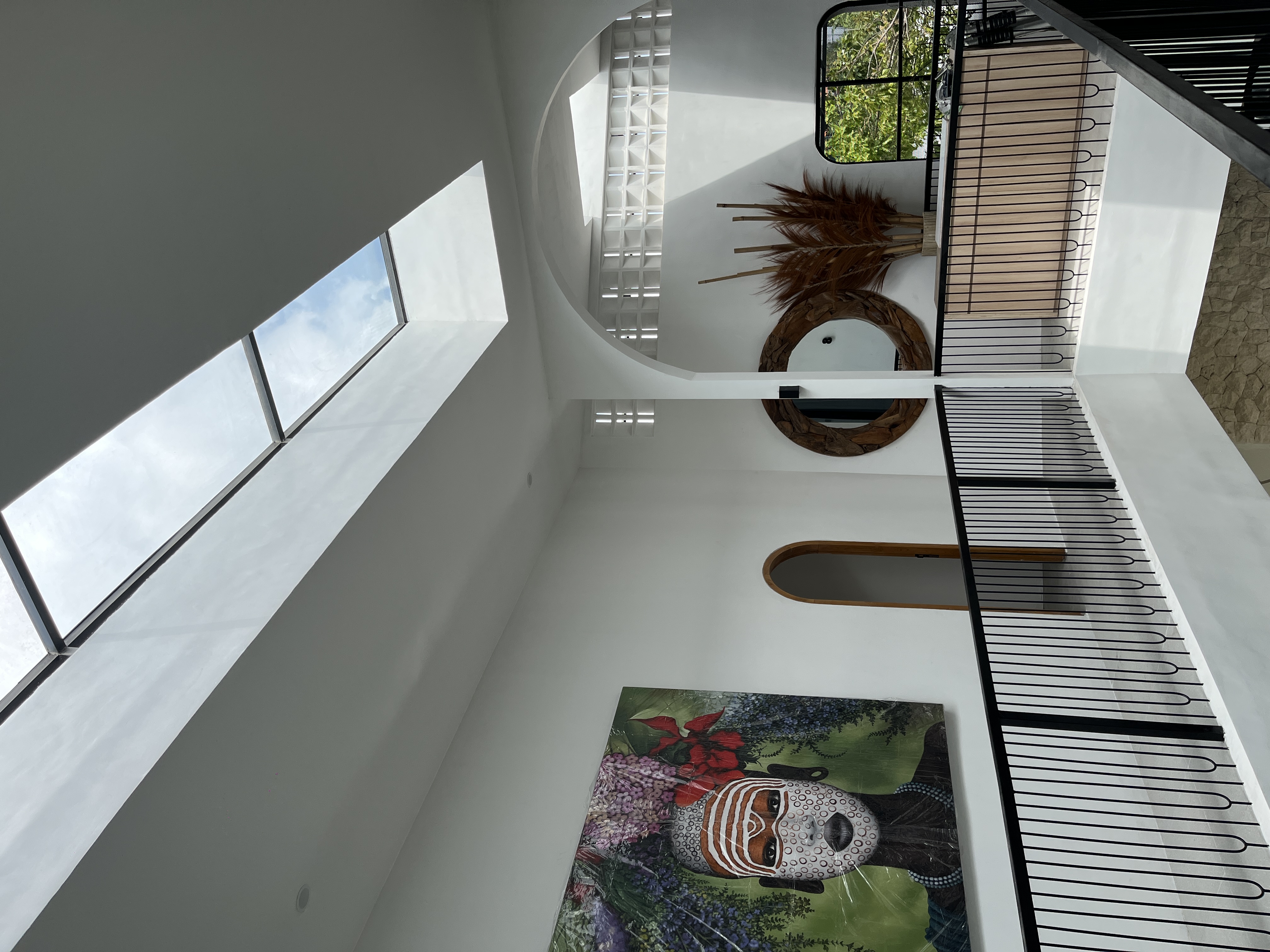 Skylight above the staircase at Gahana Co Living